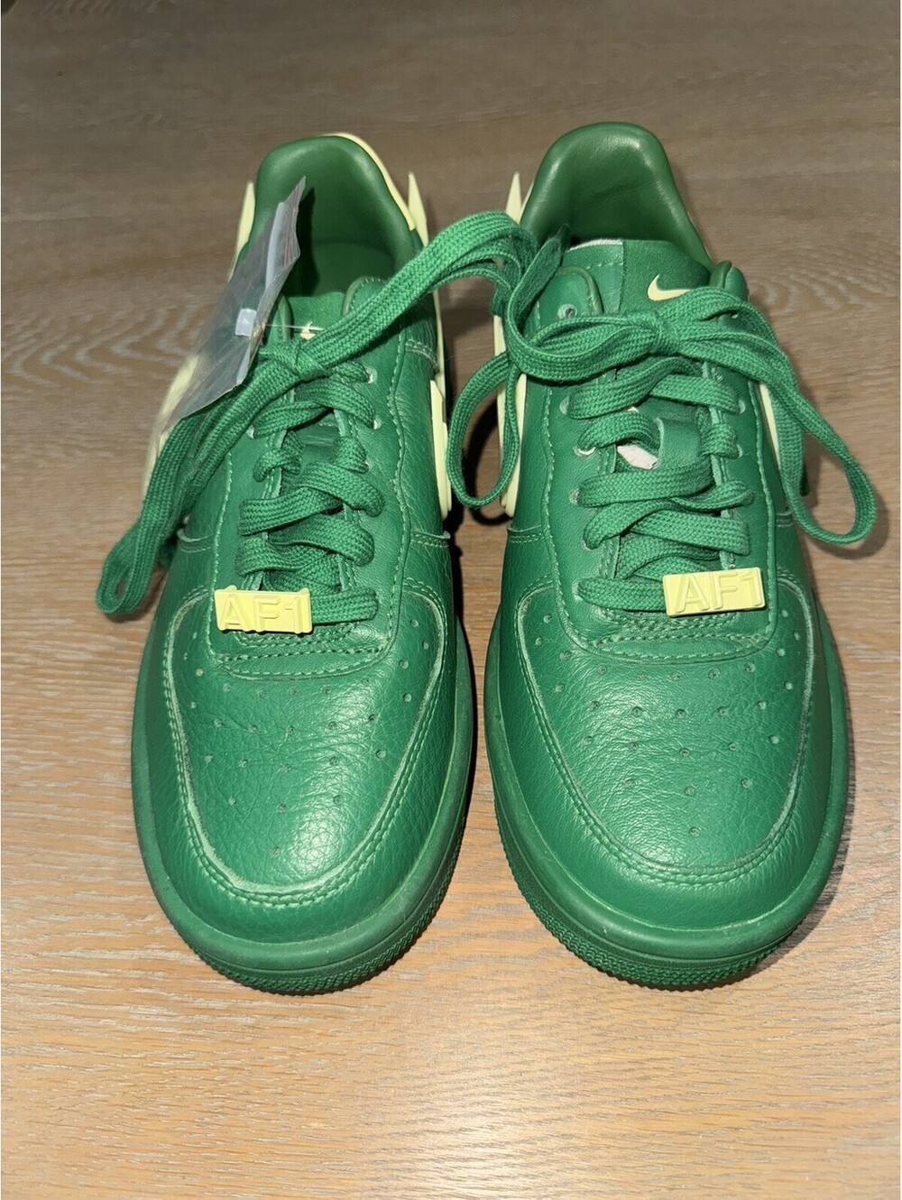 Nike x AMBUSH Air Force 1 Low Pine Green Yellow Men’s Sz 4 DV3464-300 New No Box